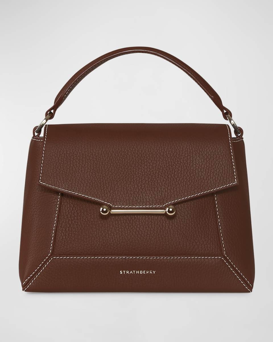 Mosaic Calf Leather Top-Handle Bag